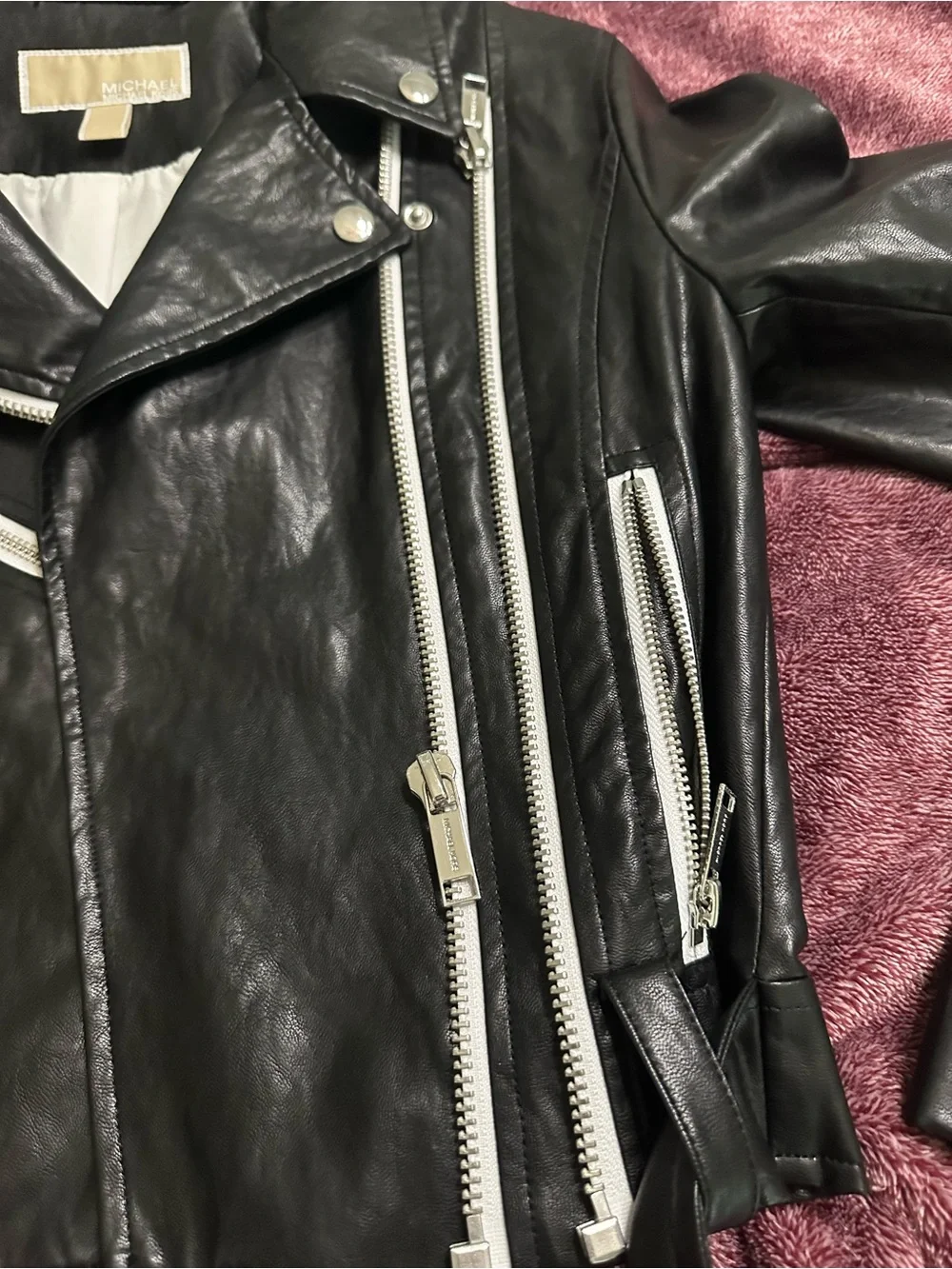 Michael Kors Leather Moto Jacket NWOT